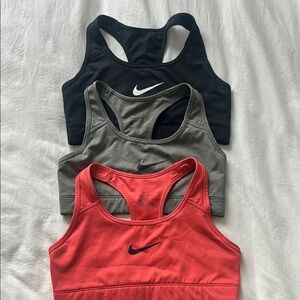 Nike Women's Sports Bra Set - Black, Gray, and Pink